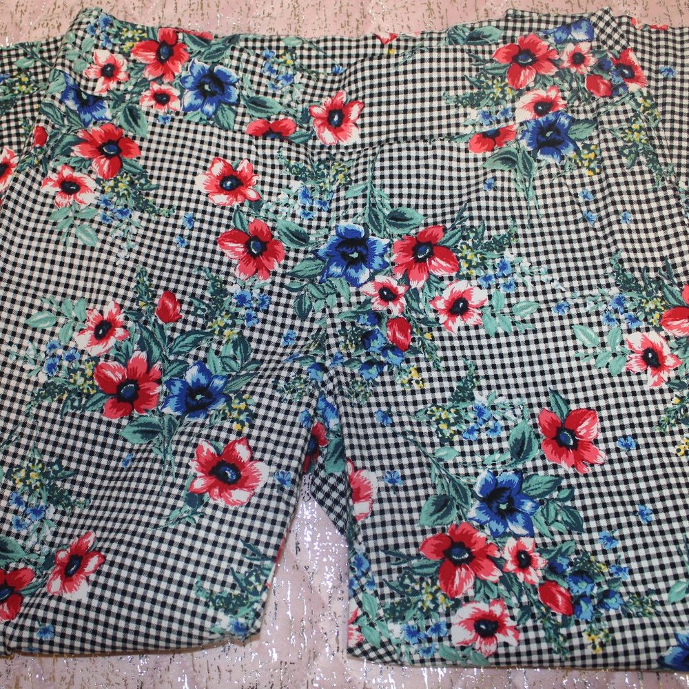 Plaid Floral Pants
